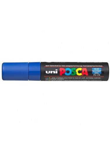 Marcatore Uni Posca a tempera Uni-Ball - blu - a scalpello - 15 mm - M PC17K B