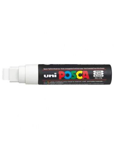 Marcatore Uni Posca a tempera Uni-Ball - bianco - a scalpello - 15 mm - M PC17K BI