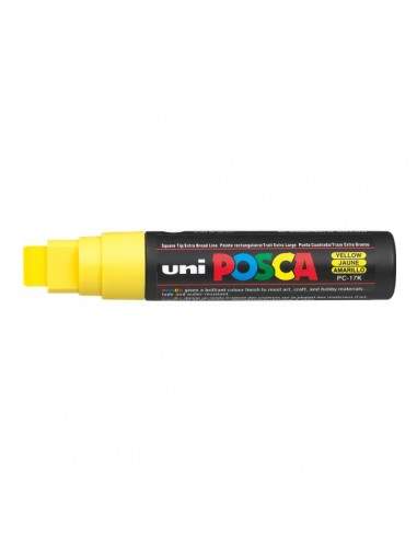 Marcatore Uni Posca a tempera Uni-Ball - giallo - a scalpello - 15 mm - M PC17K G