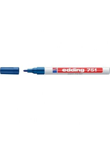 Marcatore permanente a vernice Edding - blu - tonda - 1-2 mm - 	e-751 003