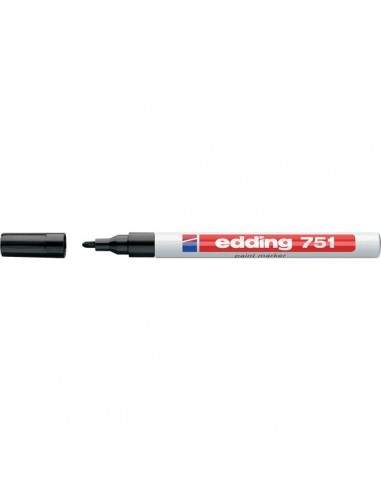 Marcatore permanente a vernice Edding - nero - tonda - 1-2 mm - e-751 001