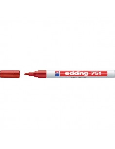 Marcatore permanente a vernice Edding - rosso - tonda - 1-2 mm - e-751 002