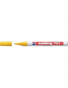 Marcatore permanente a vernice Edding - giallo - tonda - 1-2 mm - e-751 005