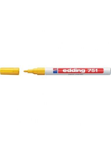 Marcatore permanente a vernice Edding - giallo - tonda - 1-2 mm - e-751 005