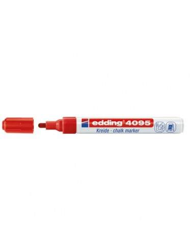 Marcatore a Gesso liquido e-4095 Edding - tonda - 2-3 mm - rosso - 4-4095002