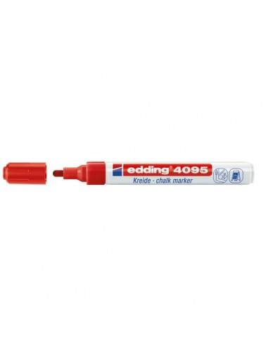 Marcatore a Gesso liquido e-4095 Edding - tonda - 2-3 mm - rosso - 4-4095002