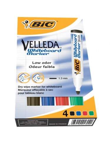 Marcatore per lavagne VELLEDA® 1701 Bic - assortiti - 1.5 mm - 904941 (conf.4)
