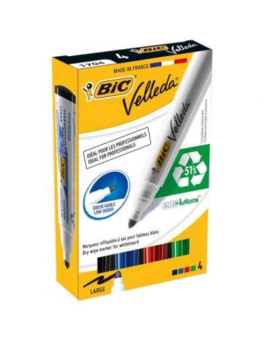 Marcatore Velleda 1741 Bic - assortiti - tonda - 1,4 mm - 958150 (conf.4)