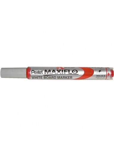 Marcatore Maxiflo Pentel - rosso - tonda - 4 mm - MWL5S-B