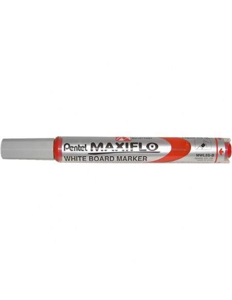 Marcatore Maxiflo Pentel - rosso - tonda - 4 mm - MWL5S-B