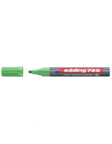 Marcatore per lavagne fluorescente e-725 Edding - verde fluorescente- scalpello - 2-5 mm - e-725 064