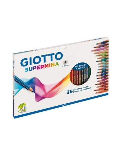Pastelli Supermina Giotto - 3,8 mm - da 3 anni in poi - 23590000 (conf.36)