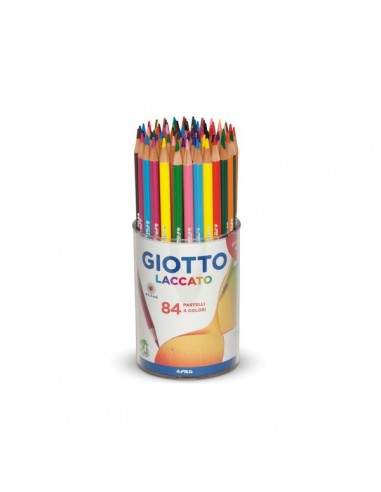 Barattolo pastelli Giotto - laccato - 3,3 mm - da 3 anni in poi - 520100 (conf.84)