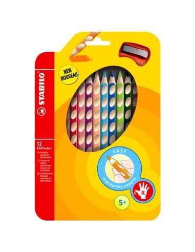 Matite colorate EASYcolors Stabilo - destrorsi - 4,2 mm - da 5 anni - 332/12 (conf.12)