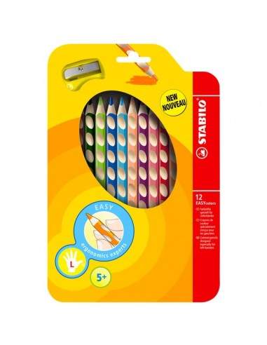 Matite colorate EASYcolors Stabilo - mancini - 4,2 mm - da 5 anni - 331/12 (conf.12)