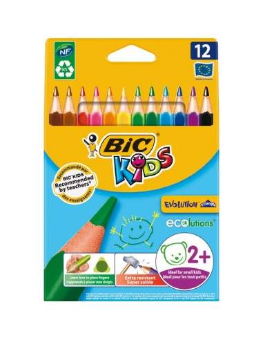 Matite colorate Bic Kids Evolution Triangle - 10,2 mm - da 2 anni - 8297356 (conf.12)