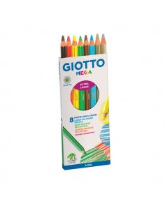 Pastelli Giotto Mega - 5,5 mm - da 3 anni in poi - 225400 (conf.8)