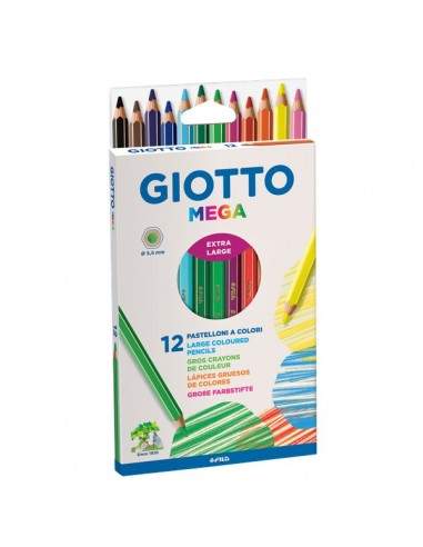 Pastelli Giotto Mega - 5,5 mm - da 3 anni in poi - 225600 (conf.12)