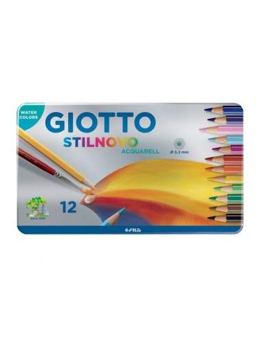 Pastello Stilnovo Acquarell Giotto - 3,3 mm - da 3 anni in poi - 256200 (conf.12)