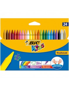 Pastelli A Cera Plastidecor Bic - 8 mm - 2+ - 829772 (conf.24)