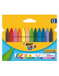 Pastelli a cera Plastidecor Triangle Bic - 11 mm - 1+ - 829773 (conf.12)