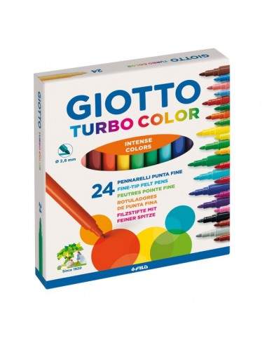 Pennarelli Turbo Giotto - Turbo Color punta fine - 0,5-2 mm - da 3 anni in poi - 417000 (conf.24)