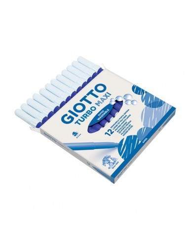 Pennarelli Turbo Giotto - Turbo Maxi punta larga - 1-3 mm - blu - 456032 (conf.12)