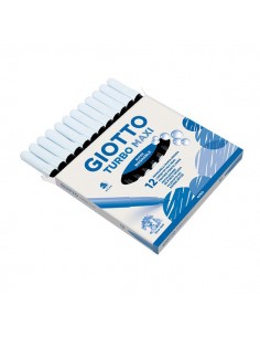 Pennarelli Turbo Giotto - Turbo Maxi punta larga - 1-3 mm - nero - 456036 (conf.12)