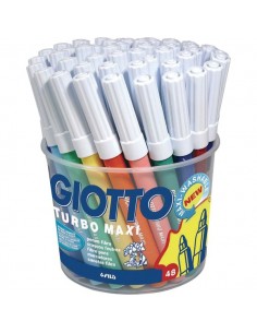 Pennarelli Turbo Giotto - Turbo Maxi punta larga - 1-3 mm - da 3 anni in poi - 521400 (conf.48)