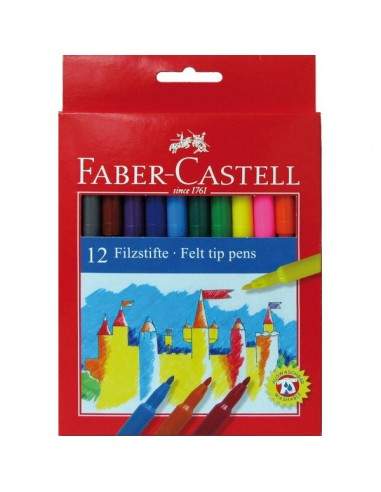Pennarelli FIESTA STANDARD Faber Castell - 0,7 mm - 6+ - 554212 (conf.12)