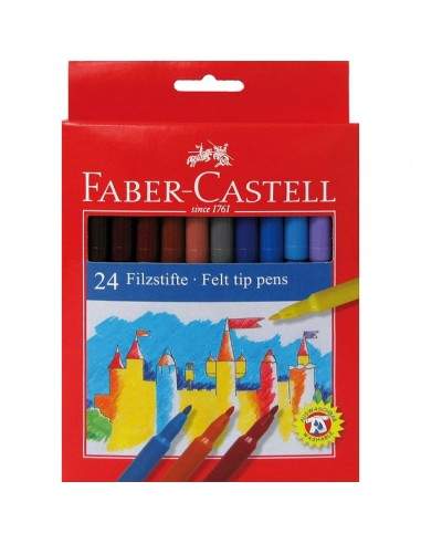 Pennarelli FIESTA STANDARD Faber Castell - 0,7 mm - 6+ - 554224 (conf.24)