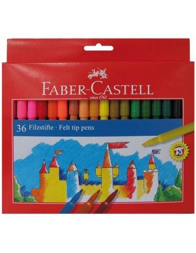 Pennarelli FIESTA STANDARD Faber Castell - 0,7 mm - 6+ - 554236 (conf.36)
