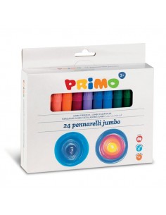 Pennarelli jumbo Primo - 38x28,5x12,5 cm - scatola cartone - assortiti - 604JUMBO24 (conf.24)