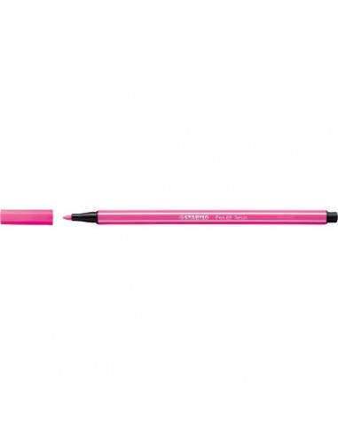 Pennarelli STABILO Pen 68 Fluo - rosa fluorescente - 1 mm - dai 7 anni - 68/056 (conf.10)