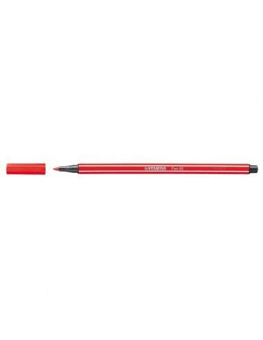 Pennarelli STABILO Pen 68 Fluo - rosso fluorescente - 1 mm - dai 7 anni - 68/040 (conf.10)