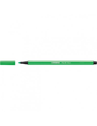 Pennarelli STABILO Pen 68 Fluo - verde fluorescente - 1 mm - dai 7 anni - 68/033 (conf.10)