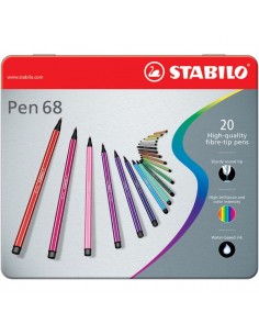 Pennarelli STABILO Pen 68 in Scatola metallo - assortiti - 1 mm - dai 7 anni - 6820-6 (conf.20)