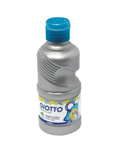 Tempera acrilica Giotto - argento - 250 ml - 533900