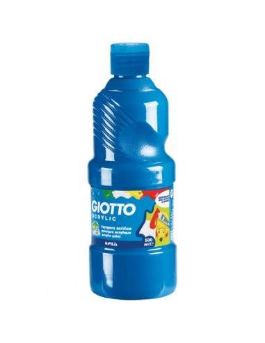 Tempera acrilica Giotto - ciano - 500 ml - 533715