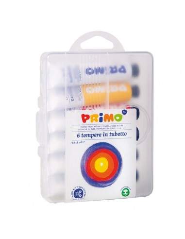 Tempera tubetti alluminio Primo - 35x17x11,5 cm - 18 ml - assortiti - 745T6GAP (conf.6)