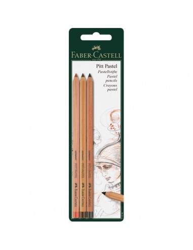 Matite artistiche PITT Faber Castell - sanguigno, seppia chiaro e seppia scuro - 112797 (conf.3)