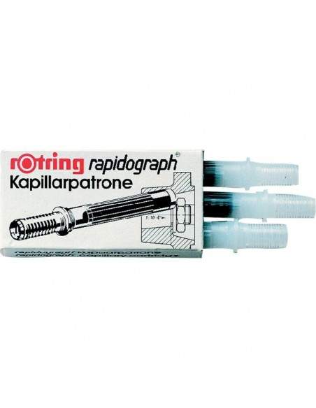Cartucce di ricambio Rapidograph Rotring - nero - S0194640 (conf.3)