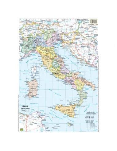 Carte scolastiche da banco Belletti - Italia - 42x29,7 cm - BS01P (conf.20)