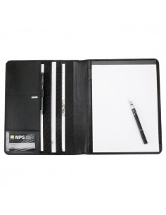 Portablocco in pelle Alassio- 26x2x31,5 cm - nero - 43006