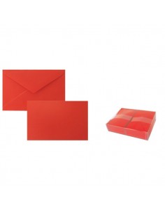 Biglietti e buste Ellebi Sadoch - 9x14 cm - rosso - 8319R (conf.100)