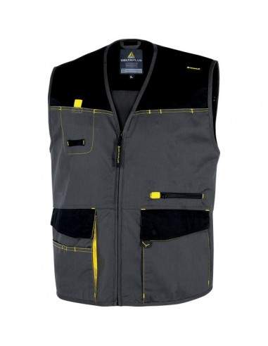 Gilet da lavoro Delta Plus - grigio/giallo - XXL - DMGILGJXX