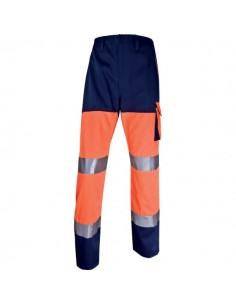 Pantalone altavisibilità Delta Plus - arancione fluo/blu - M - PHPANOMTM