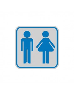 Cartelli segnaletici adesivi Cartelli Segnalatori - 82x82 mm - toilette uomo/donna - 9644B (conf.10)