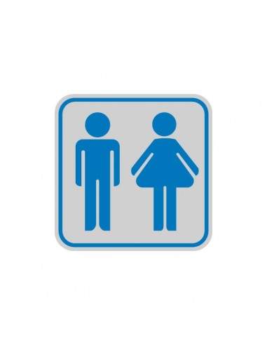 Cartelli segnaletici adesivi Cartelli Segnalatori - 82x82 mm - toilette uomo/donna - 9644B (conf.10)