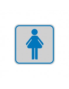 Cartelli segnaletici adesivi Cartelli Segnalatori - 82x82 mm - toilette donna - 9643B (conf.10)
